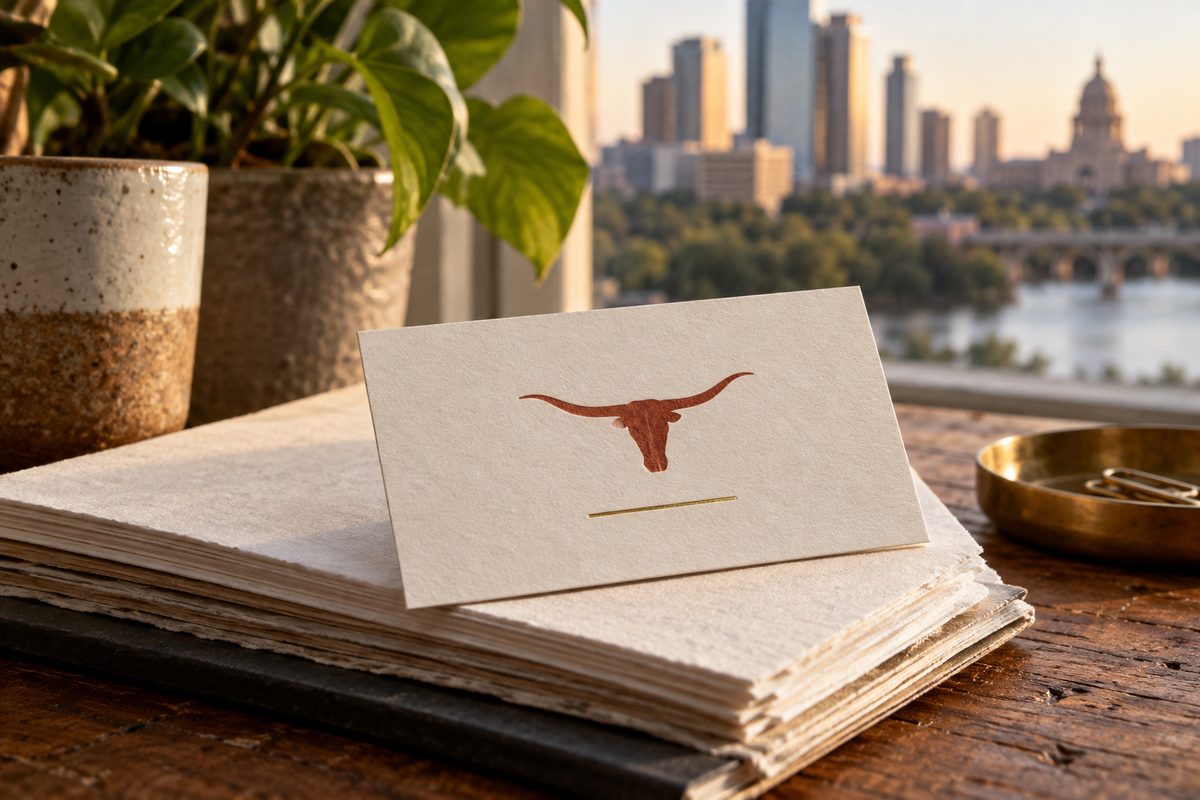 A restrained small business profile card